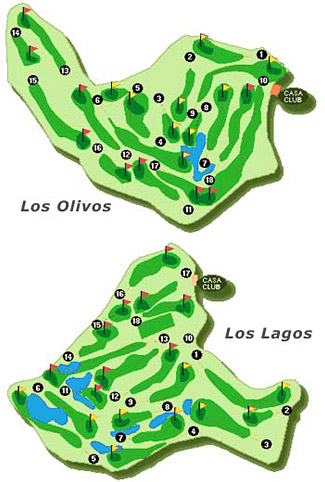 Mijas Golf - Los Lagos - Course Map